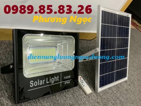 Đèn 150W, Đèn Pha Năng Lượng Mặt Trời 150w, đèn led mặt trời