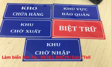 Gia công các loại biển phòng ban cho văn phòng, nhà xưởng, trung tâm thương mại