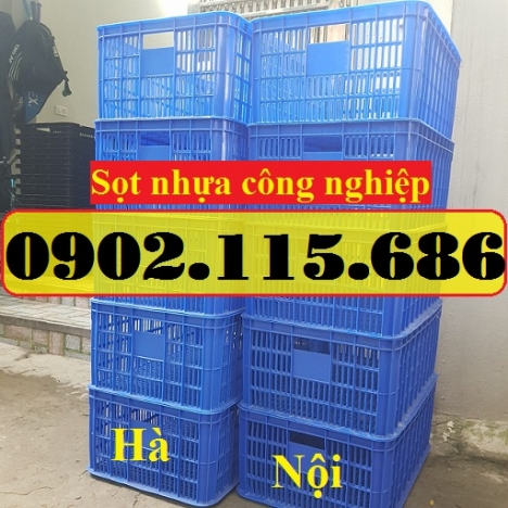 Sọt nhựa đựng hàng công nghiệp, sọt nhựa có quai sắt, sóng đựng cá, thủy hải sản, sọt nhựa có bánh x