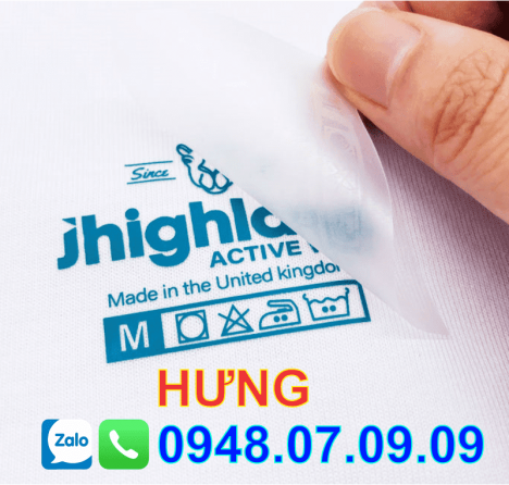 ✅ Nhãn ép nhiệt may mặc, quần áo ✅