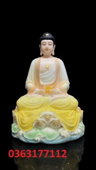 Thỉnh Tây Phương Tam Thánh ngồi đế non nước bằng bột đá sơn màu