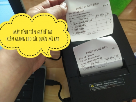 Combo máy tính tiền giá rẻ cho quán mì cay ở Hà Giang