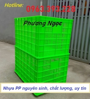 Sọt nhựa rỗng đựng hàng có bánh xe, sóng nhựa hở 5 bánh, sọt nhựa công nghiệp