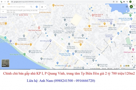 Cần bán gấp nhà hướng đẹp, P Quang Vinh, Tp Biên Hòa giá 2 tỷ 700 triệu/110m2, chính chủ bán
