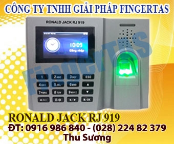 Lắp đặt máy chấm công vân tay thẻ cảm ứng RJ 919 giá cạnh tranh