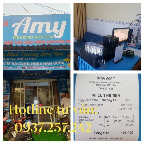 Máy tính tiền cho spa, salon tóc tại Sóc Trăng, Bạc Liêu