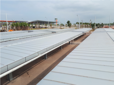 Ứng dụng và ưu điểm của mái hợp kim nhôm E-power Lowseam