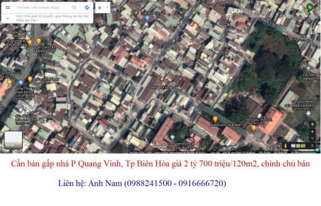 Cần bán gấp 2 căn nhà P Quang Vinh, Tp Biên Hòa giá 2 tỷ 700 triệu/120m2, chính chủ bán