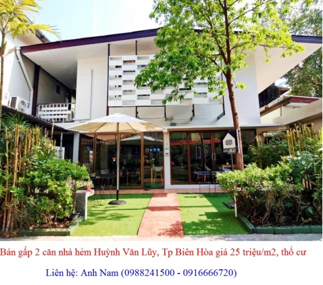 Chính chủ bán 2 căn nhà hẻm 34 đường Phan Chu Trinh, KPI, P Quang Vinh, Tp Biên Hòa