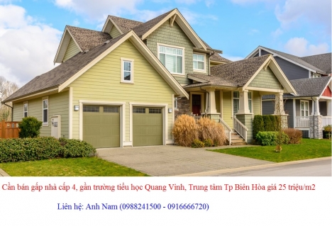 Cần bán gấp 2 căn nhà gần trường tiểu học Quang Vinh, Tp Biên Hòa giá 2 tỷ 700 triệu/120m2