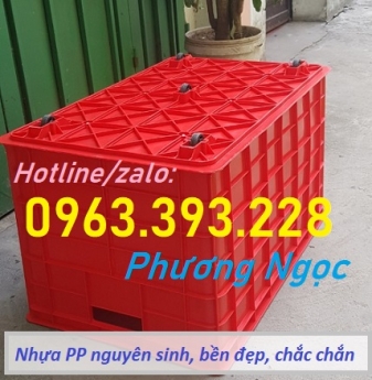 Thùng nhựa đặc có bánh xe, sóng nhựa công nghiệp 5 bánh xe, thùng cỡ lớn