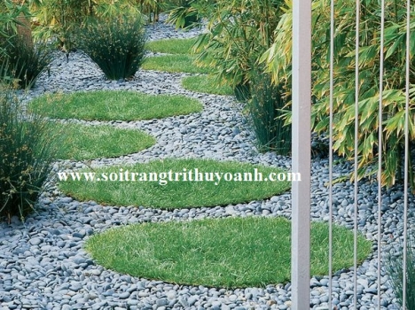 Sỏi trang trí lối đi sân vườn