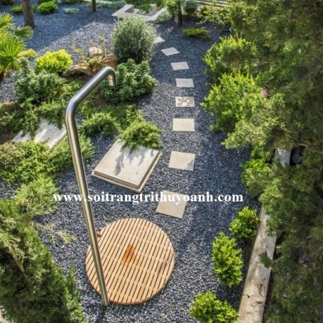 Sỏi trang trí lối đi sân vườn