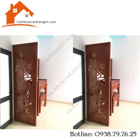 Quận 12- Vách ngăn bàn thờ chung cư từ gỗ công nghiệp đẹp xuất sắc