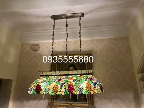 Đèn dài tiffany hoạ tiết chùm nho