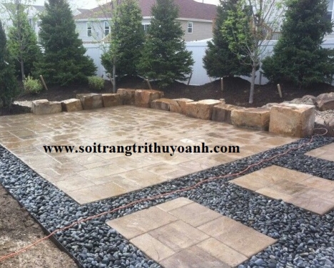 Sỏi trang trí lối đi sân vườn