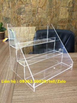 CHuyên làm các loại kệ mica để bàn, hộp mica đựng tờ rơi để bàn