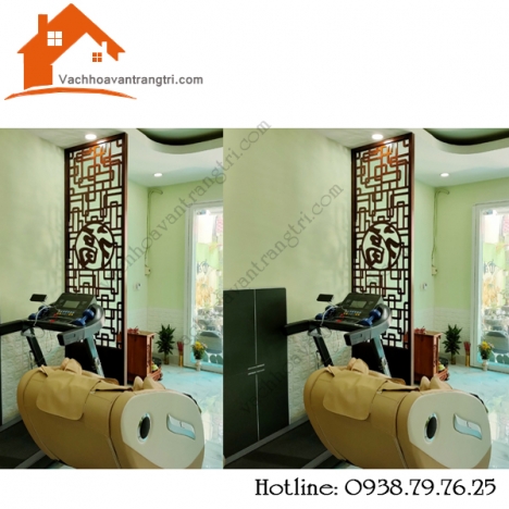 Thiết kế vách ngăn phòng khách và bếp giá rẻ hiện đại quận 12