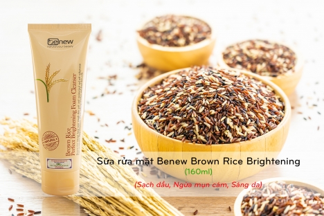 Sữa rửa mặt sáng da mầm Gạo - Benew Brown Rice Brightening 160ml