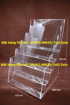 CHuyên làm các loại kệ mica để bàn, hộp mica đựng tờ rơi để bàn