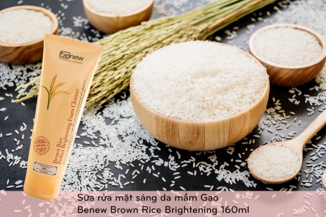 Sữa rửa mặt sáng da mầm Gạo - Benew Brown Rice Brightening 160ml