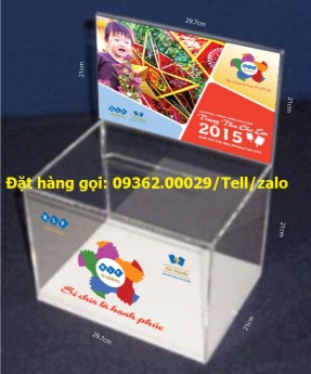 Sản xuất thùng, hòm phiếu mica kích thước có sẵn