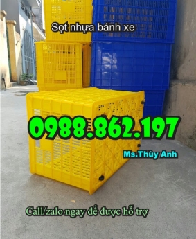 Sọt nhựa 5 bánh xe,sọt nhựa,rổ nhựa 5 bánh,sọt nhựa kéo hàng