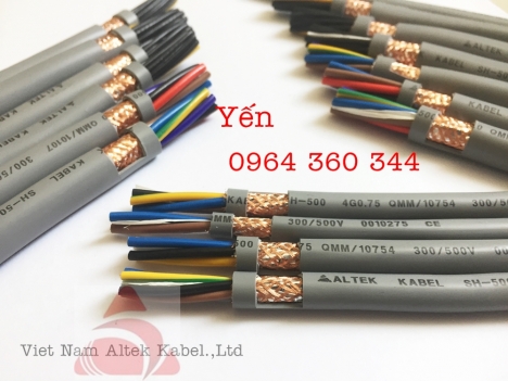 cáp điều khiển Altek Kabel SH-500 6x0.5mm, 6x0.75mm, 6x1.0mm, 6x1.5mm chống nhiễu