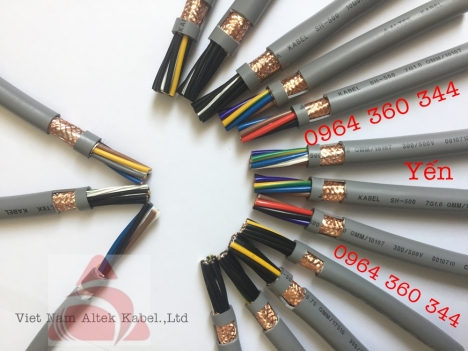 cáp điều khiển Altek Kabel SH-500 6x0.5mm, 6x0.75mm, 6x1.0mm, 6x1.5mm chống nhiễu