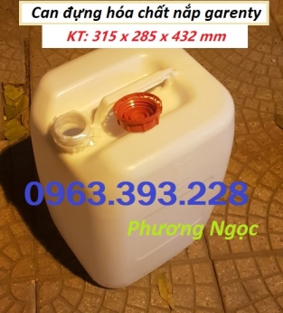 Can đựng hóa chất 30L, can 30L nhựa HDPE, can vuông loại dày