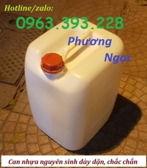 Can đựng hóa chất 30L, can 30L nhựa HDPE, can vuông loại dày