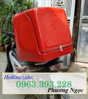 Thùng chở hàng, thùng ship hàng sau xe máy, thùng giao hàng nhựa composite