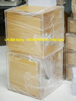 Sản phẩm thùng tipbox mica giá rẻ, có sẵn hàng tại Hà Nội