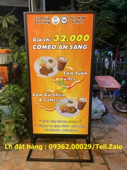 Mẫu standee khung sắt để ngoài trời có sẵn – In nội dung theo yêu cầu