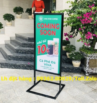 Mẫu standee khung sắt để ngoài trời có sẵn – In nội dung theo yêu cầu