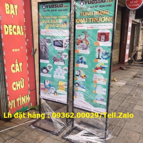 Mẫu standee khung sắt để ngoài trời có sẵn – In nội dung theo yêu cầu