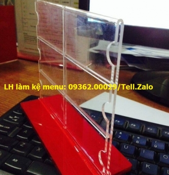 Các loại kệ menu để bàn sản xuất tại MICALIVINA