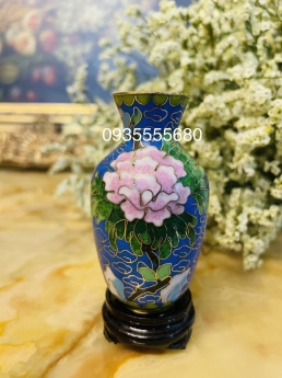 Giao lưu bộ bình đồng pháp lam 5 món.