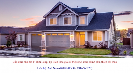 Cần mua gấp nhà đất P Bửu Long Tp Biên Hòa giá cao, mua chính chủ