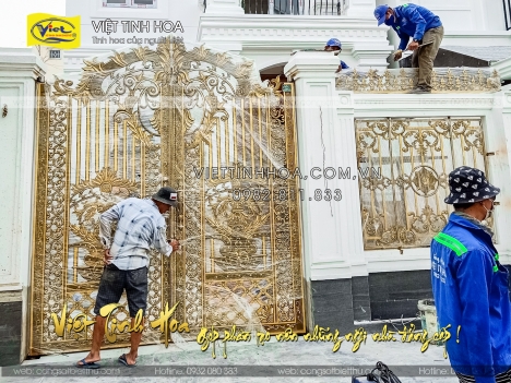 Sơn lại cổng nhôm đúc, cổng biệt thự