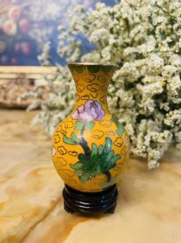 Giao lưu bộ bình đồng pháp lam 5 món.