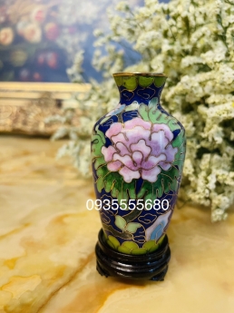 Giao lưu bộ bình đồng pháp lam 5 món.