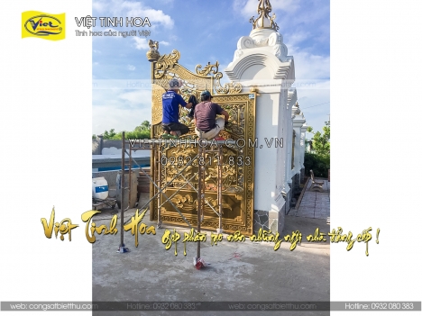Sơn lại cổng nhôm đúc, cổng biệt thự