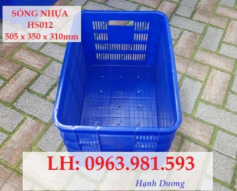 Thùng nhựa rỗng HS012, sóng nhựa HS012, sóng nhựa hở, thùng nhựa hở