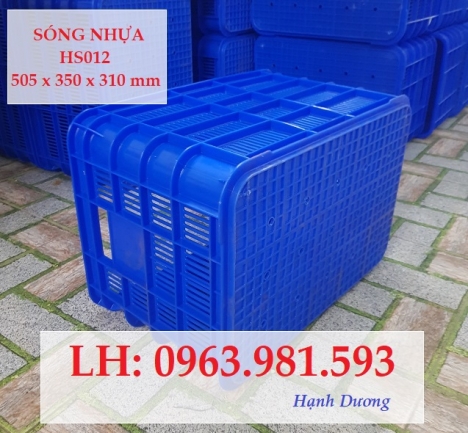 Thùng nhựa rỗng HS012, sóng nhựa HS012, sóng nhựa hở, thùng nhựa hở