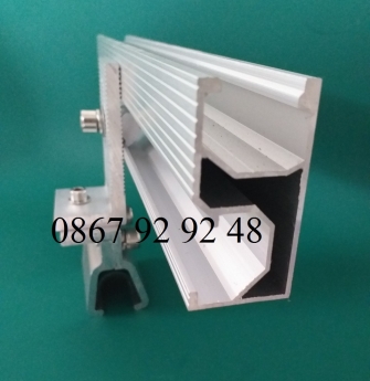 Thanh rail nhôm 26x50 - kẹp biên - kẹp giữa