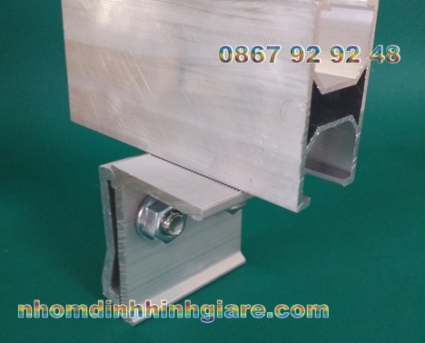 Thanh rail nhôm 26x50 - kẹp biên - kẹp giữa