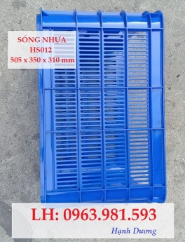 Thùng nhựa rỗng HS012, sóng nhựa HS012, sóng nhựa hở, thùng nhựa hở