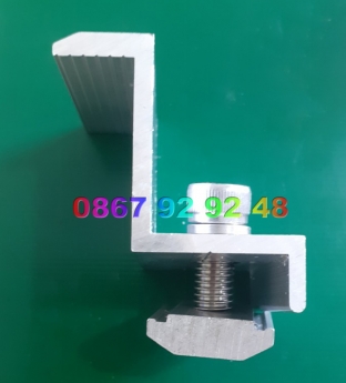 Thanh rail nhôm 26x50 - kẹp biên - kẹp giữa