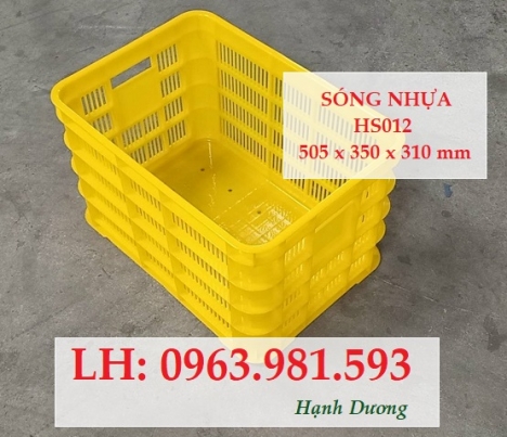 Thùng nhựa rỗng HS012, sóng nhựa HS012, sóng nhựa hở, thùng nhựa hở